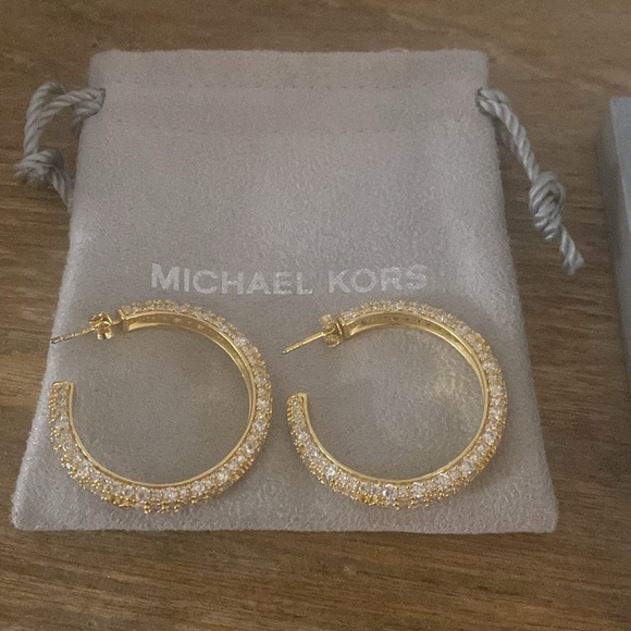 Michael Kors hoop earrings with diamonds - Picture 6 of 10